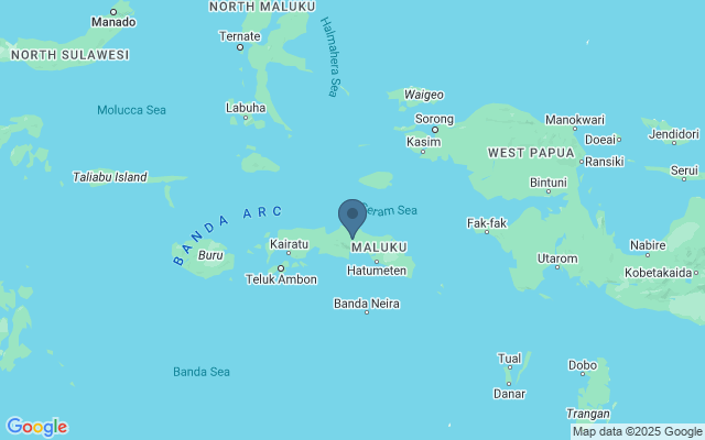 Kaart met locatie Manusela National Park